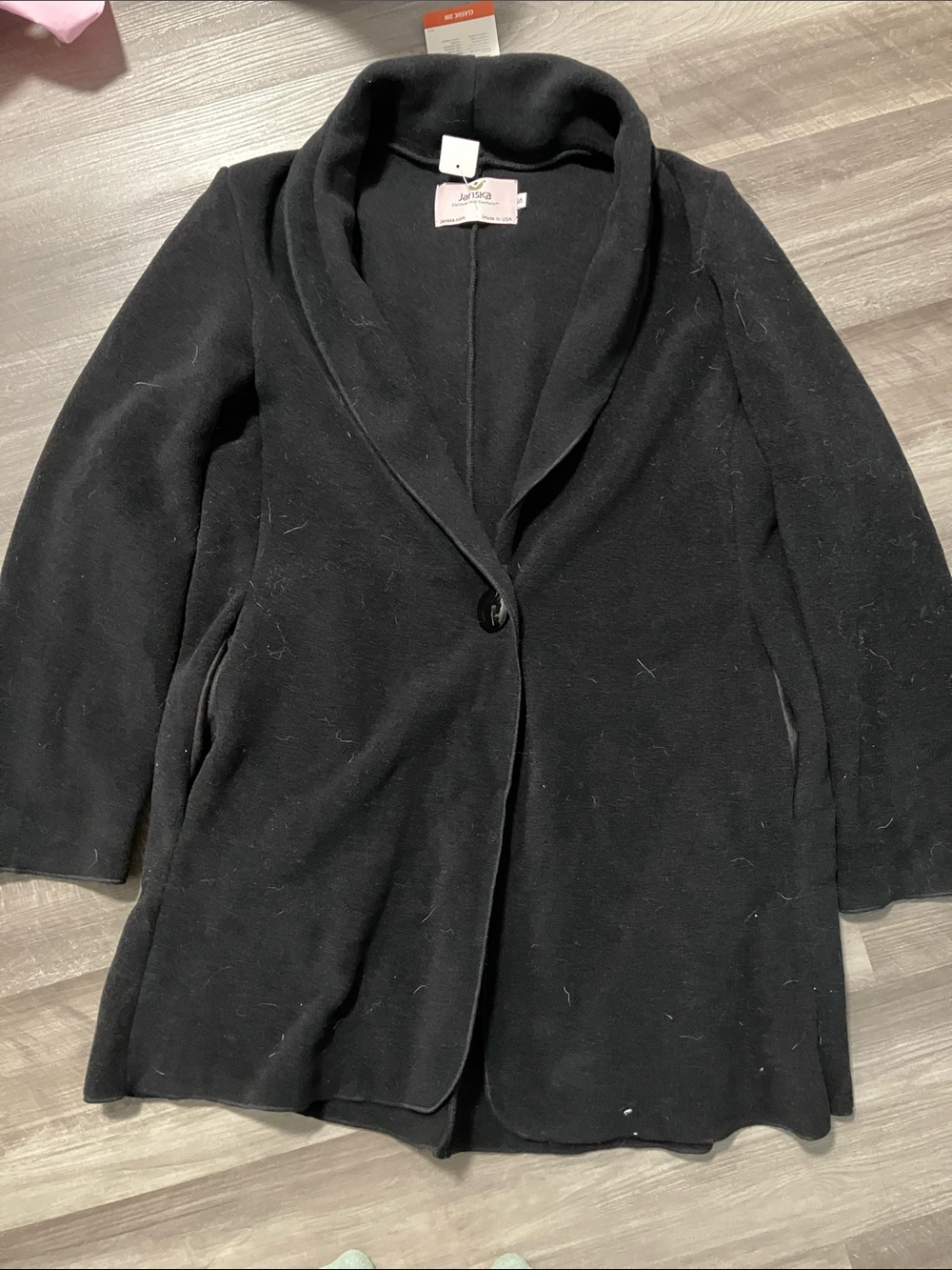 NWT Janska Swing Coat Polartec Fleece Small Black